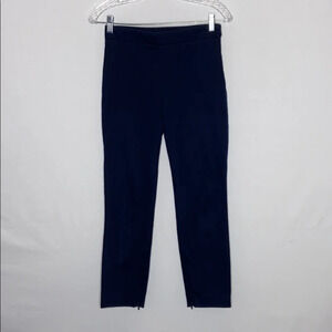 Theory Tonerma Sateen Stretch Pants in Nav…